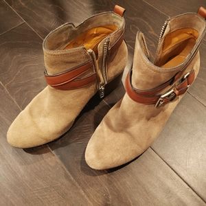 Coach Pauline ankle boots suede tan
